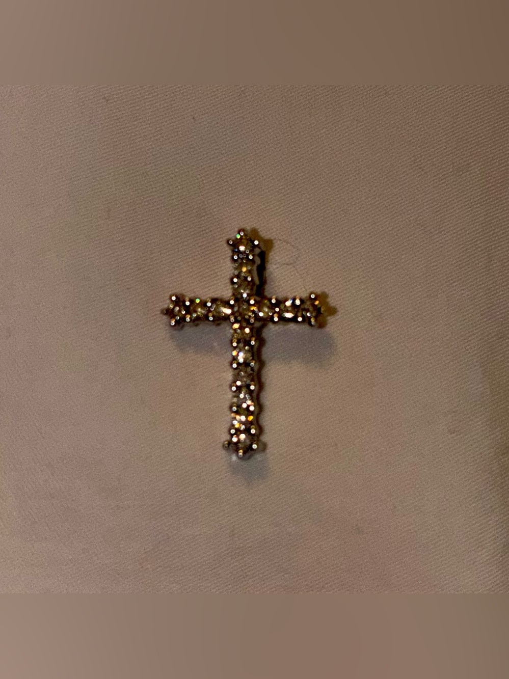 Gold Crystal Cross Pendant - Women Jewelry